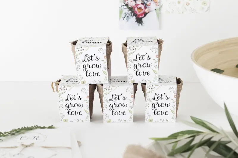 Semillas y plantas para bodas pequeñas